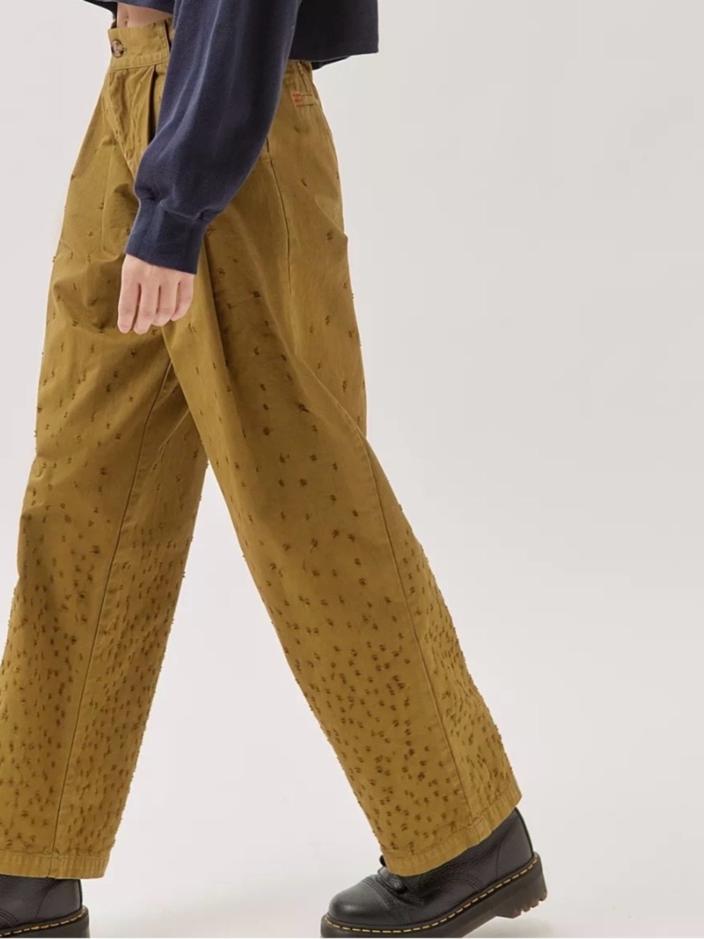 BDG Logan Distressed Pleated Pant